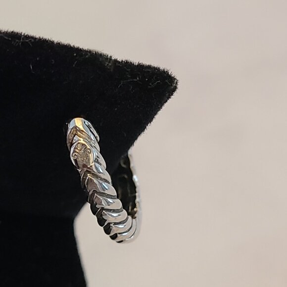 Andrea Candela Hoop Earrings 925 Silver with Citrine & 18K Gold - Picture 3 of 7